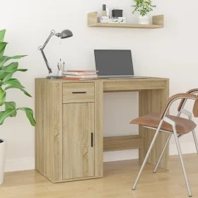 Escritorio madera contrachapada color roble Sonoma 100x49x75 cm de vidaXL, Escritorios - Ref: Foro24-816787, Precio: 80,07 €,...