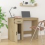 Escritorio madera contrachapada color roble Sonoma 100x49x75 cm de vidaXL, Escritorios - Ref: Foro24-816787, Precio: 80,74 €,...