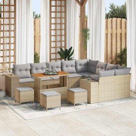 Conjunto de sofá de jardín 13 pcs Beige ratán sintético en Sofás de exterior | Comprar online en Foru.es