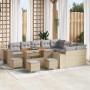 Conjunto de sofá de jardín 13 pcs Beige ratán sintético en Sofás de exterior | Comprar online en Foru.es