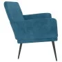 Banco de terciopelo azul 108x79x79 cm de vidaXL, Bancos - Ref: Foro24-351423, Precio: 138,86 €, Descuento: %