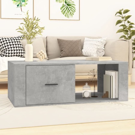 Mesa de centro madera contrachapada gris hormigón 100x50,5x35cm de vidaXL, Mesas de centro - Ref: Foro24-816540, Precio: 69,8...