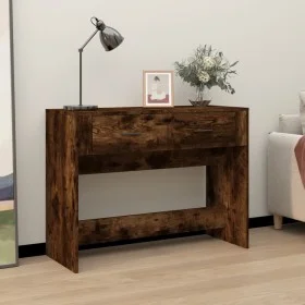 Mesa consola madera contrachapada roble ahumado 100x39x75 cm de vidaXL, Mesas - Ref: Foro24-816781, Precio: 61,73 €, Descuent...