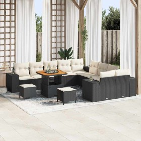 Conjunto de sofá de jardín 13 pcs Negro ratán sintético en Sofás de exterior | Comprar online en Foru.es