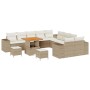 Conjunto de sofá de jardín 13 pcs Beige ratán sintético en Sofás de exterior | Comprar online en Foru.es