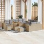 Conjunto de sofá de jardín 13 pcs Beige ratán sintético en Sofás de exterior | Comprar online en Foru.es