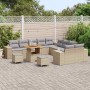 Conjunto de sofá de jardín 13 pcs Beige ratán sintético en Sofás de exterior | Comprar online en Foru.es