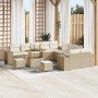 Conjunto de sofá de jardín 13 pcs Beige ratán sintético en Sofás de exterior | Comprar online en Foru.es