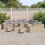 Conjunto de sofá de jardín 13 pcs Beige ratán sintético en Sofás de exterior | Comprar online en Foru.es