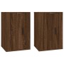 Muebles para TV de pared 2 uds roble marrón 40x34,5x60 cm de vidaXL, Muebles TV - Ref: Foro24-816671, Precio: 67,01 €, Descue...