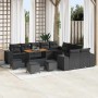 Conjunto de sofá de jardín 14 pcs Negro ratán sintético en Sofás de exterior | Comprar online en Foru.es
