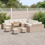 Conjunto de sofá de jardín 14 pcs Beige ratán sintético en Sofás de exterior | Comprar online en Foru.es