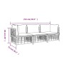 Juego de muebles de jardín 3 pzas cojines antracita ratán PE de vidaXL, Sofás de exterior - Ref: Foro24-3186695, Precio: 254,...