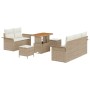 Conjunto de sofá de jardín 8 pcs Beige ratán sintético en Sofás de exterior | Comprar online en Foru.es