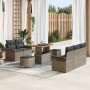Conjunto de sofá de jardín 8 pcs Gris ratán sintético en Sofás de exterior | Comprar online en Foru.es