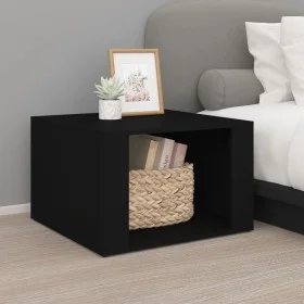 Mesita de noche madera contrachapada negro 57x55x36 cm de vidaXL, Mesitas de noche - Ref: Foro24-816553, Precio: 33,87 €, Des...