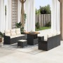 Conjunto de sofás de jardín 9 pcs Negro ratán sintético en Sofás de exterior | Comprar online en Foru.es