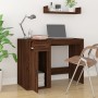 Escritorio de madera contrachapada marrón roble 100x49x75 cm de vidaXL, Escritorios - Ref: Foro24-816791, Precio: 80,24 €, De...