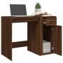 Escritorio de madera contrachapada marrón roble 100x49x75 cm de vidaXL, Escritorios - Ref: Foro24-816791, Precio: 80,24 €, De...