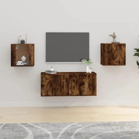 Muebles para TV de pared 2 uds roble ahumado 40x34,5x40 cm de vidaXL, Muebles TV - Ref: Foro24-816651, Precio: 51,62 €, Descu...