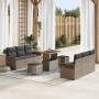 Conjunto de sofás de jardín 9 pcs Gris ratán sintético en Sofás de exterior | Comprar online en Foru.es