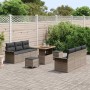 Conjunto de sofás de jardín 9 pcs Gris ratán sintético en Sofás de exterior | Comprar online en Foru.es