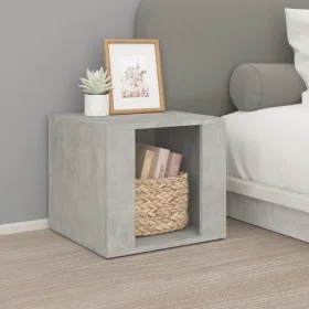 Mesita de noche madera contrachapada gris hormigón 41x40x36 cm de vidaXL, Mesitas de noche - Ref: Foro24-816548, Precio: 36,6...