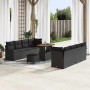 Conjunto de sofá de jardín 11 pcs Negro ratán sintético en Sofás de exterior | Comprar online en Foru.es