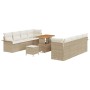 Conjunto de sofá de jardín 11 pcs Beige ratán sintético en Sofás de exterior | Comprar online en Foru.es
