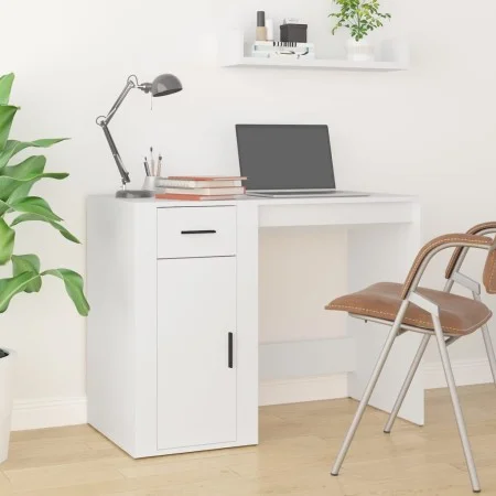 White plywood desk 100x49x75 cm by vidaXL, Desks - Ref: Foro24-816784, Price: 79,44 €, Discount: %