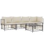 Juego de muebles de jardín 5 pzas y cojines ratán PE antracita de vidaXL, Sofás de exterior - Ref: Foro24-3186700, Precio: 40...