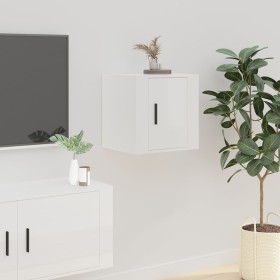 Mueble para TV de pared blanco brillante 40x34,5x40 cm de vidaXL, Muebles TV - Ref: Foro24-816644, Precio: 29,66 €, Descuento: %