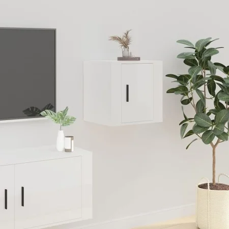 Mueble para TV de pared blanco brillante 40x34,5x40 cm de vidaXL, Muebles TV - Ref: Foro24-816644, Precio: 29,21 €, Descuento: %