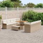 Conjunto de sofá de jardín 11 pcs Beige ratán sintético en Sofás de exterior | Comprar online en Foru.es