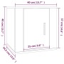 Mueble para TV de pared blanco 40x34,5x40 cm de vidaXL, Muebles TV - Ref: Foro24-816640, Precio: 30,83 €, Descuento: %