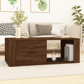 Mesa de centro madera contrachapada marrón roble 100x50,5x35 cm de vidaXL, Mesas de centro - Ref: Foro24-816543, Precio: 65,6...