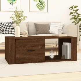 Oak brown plywood coffee table 100x50.5x35 cm by vidaXL, Coffee table - Ref: Foro24-816543, Price: 64,88 €, Discount: %