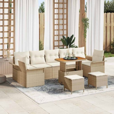 Conjunto de sofá de jardín 10 pcs Beige ratán sintético en Sofás de exterior | Comprar online en Foru.es