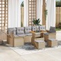 Conjunto de sofá de jardín 10 pcs Beige ratán sintético en Sofás de exterior | Comprar online en Foru.es