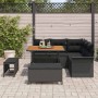 Conjunto de sofá de jardín 8 pcs Negro ratán sintético en Sofás de exterior | Comprar online en Foru.es