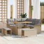 Conjunto de sofá de jardín 8 pcs Beige ratán sintético en Sofás de exterior | Comprar online en Foru.es