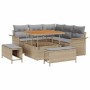 Conjunto de sofá de jardín 8 pcs Beige ratán sintético en Sofás de exterior | Comprar online en Foru.es