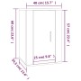 Mueble para TV de pared roble Sonoma 40x34,5x60 cm de vidaXL, Muebles TV - Ref: Foro24-816662, Precio: 37,93 €, Descuento: %