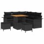 Conjunto de sofás de jardín 8 pcs Negro ratán sintético en Sofás de exterior | Comprar online en Foru.es