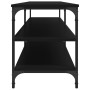 Mueble de TV metal y madera contrachapada negro 200x30x50 cm de vidaXL, Muebles TV - Ref: Foro24-826759, Precio: 73,10 €, Des...