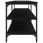 Mueble de TV metal y madera contrachapada negro 200x30x50 cm de vidaXL, Muebles TV - Ref: Foro24-826759, Precio: 72,02 €, Des...