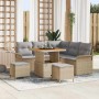 Conjunto de sofá de jardín 8 pcs Beige ratán sintético en Sofás de exterior | Comprar online en Foru.es