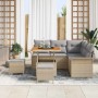 Conjunto de sofá de jardín 8 pcs Beige ratán sintético en Sofás de exterior | Comprar online en Foru.es