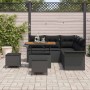 Conjunto de sofá de jardín 8 pcs Negro ratán sintético en Sofás de exterior | Comprar online en Foru.es