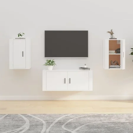 Muebles para TV de pared 2 uds blanco 40x34,5x60 cm de vidaXL, Muebles TV - Ref: Foro24-816657, Precio: 47,86 €, Descuento: %